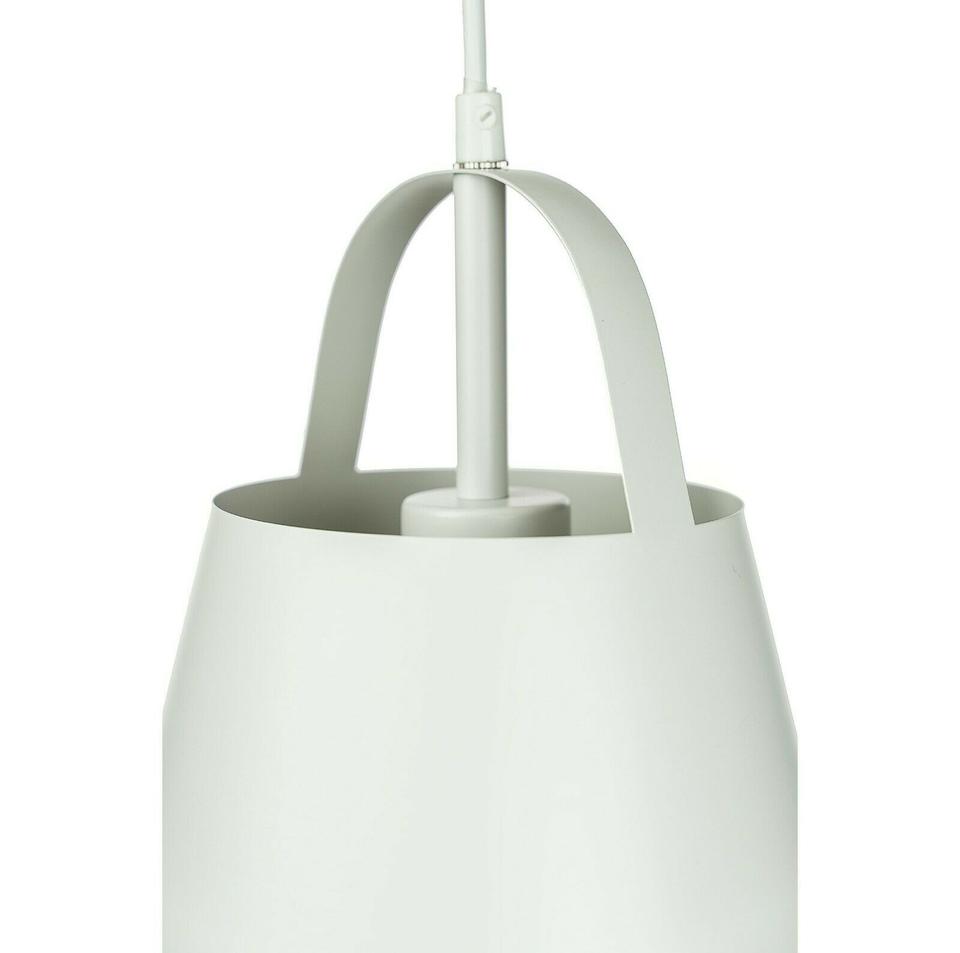 Clark Pendant Light - White, 22cm Shade, 150cm Cable, Modern Design