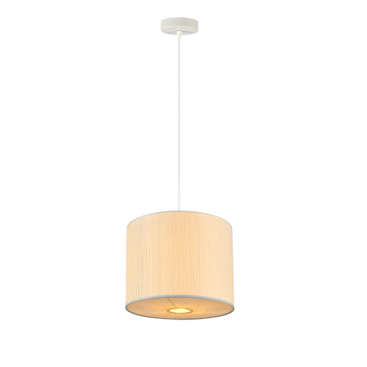 Ingrid Pendant Light - Small 25x25x170 cm, White Paper & Fabric, E27