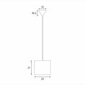 Ingrid Pendant Light - Small 25x25x170 cm, White Paper & Fabric, E27 - SuperSaverAU - view 2