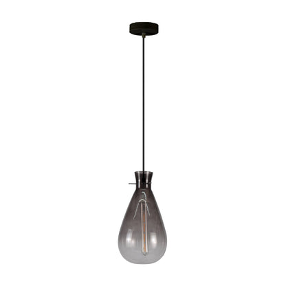 Orson Pendant Light - Grey Glass, E27 Max 60W, 18x18x180cm