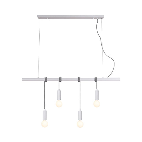 Bikkel Four Light Pendant - White, H 210cm x L 120cm, Adjustable Heights - SuperSaverAU - view 1