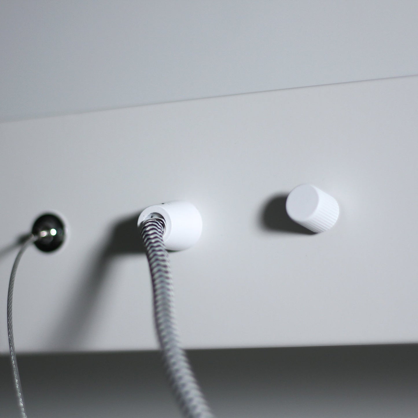 Bikkel Four Light Pendant - White, H 210cm x L 120cm, Adjustable Heights