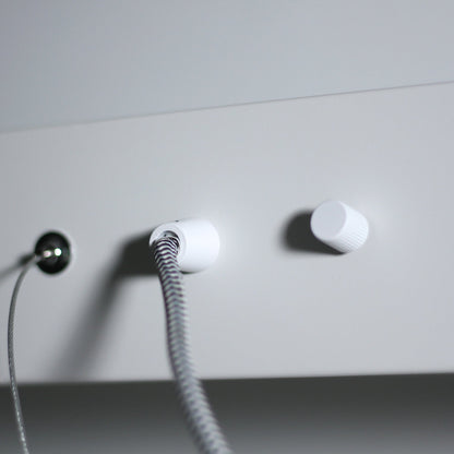 Bikkel Four Light Pendant - White, H 210cm x L 120cm, Adjustable Heights