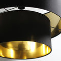 Lexi Lighting Rabiya Fabric Pendant Light with Dual Shade - Black