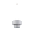 Lexi Lighting Rabiya Fabric Pendant Light with Dual Shade - White