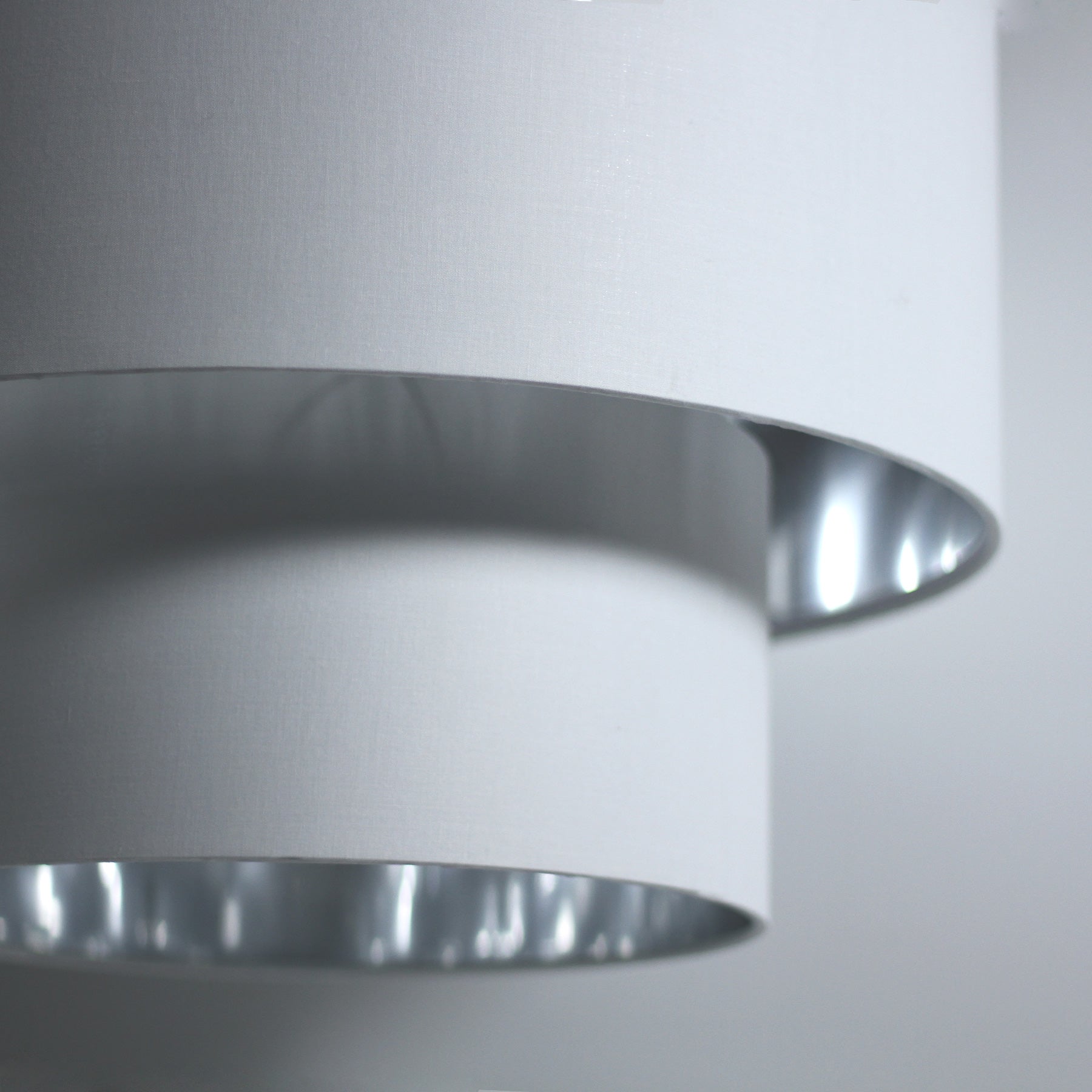 Lexi Lighting Rabiya Fabric Pendant Light with Dual Shade - White