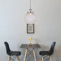 Casablance Pendant Light - Large Chrome & Clear Diamond Glass Sphere 300mm - SuperSaverAU - view 2