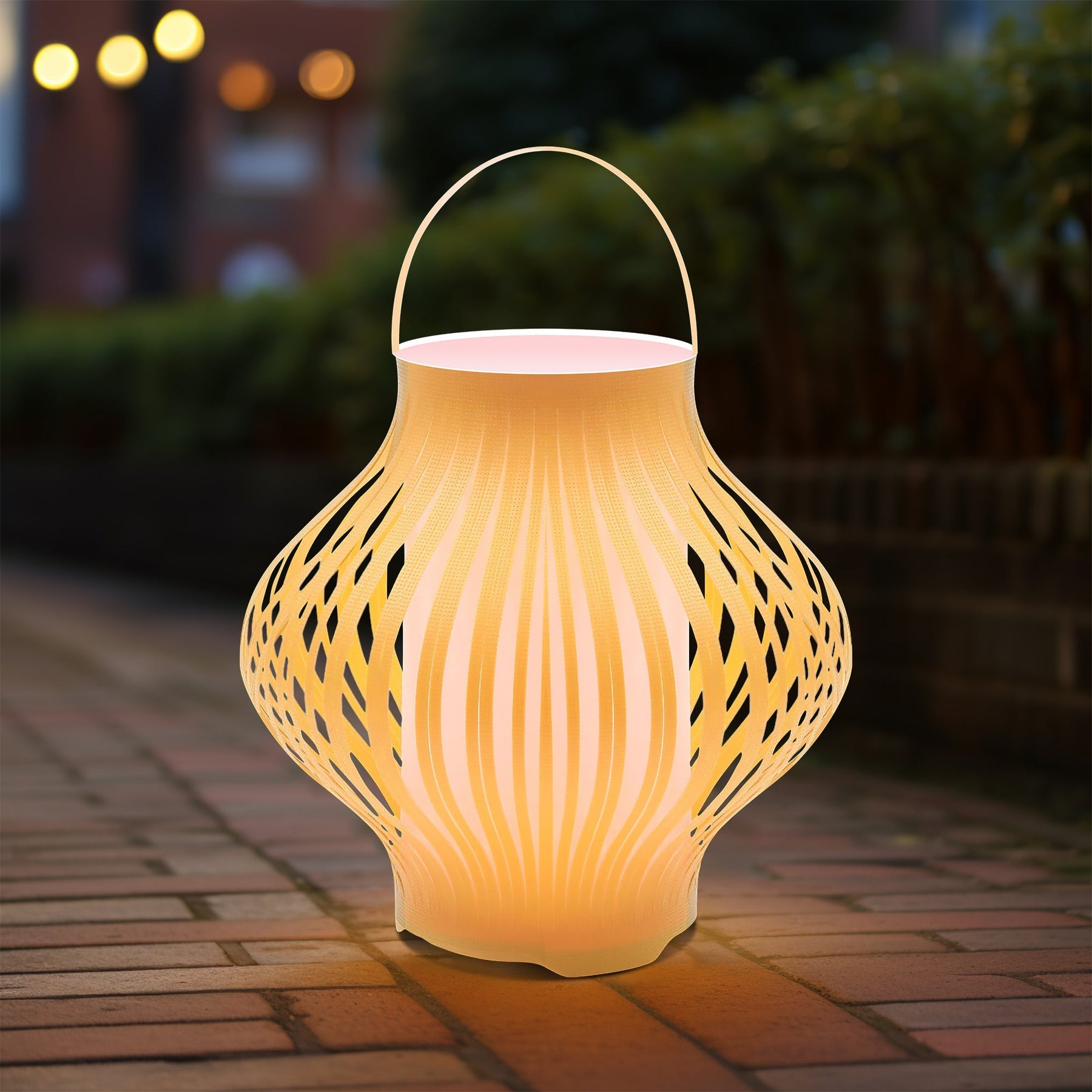 Lexi Lighting LED Retractable Lantern with Remote & USB Charging - Yellow