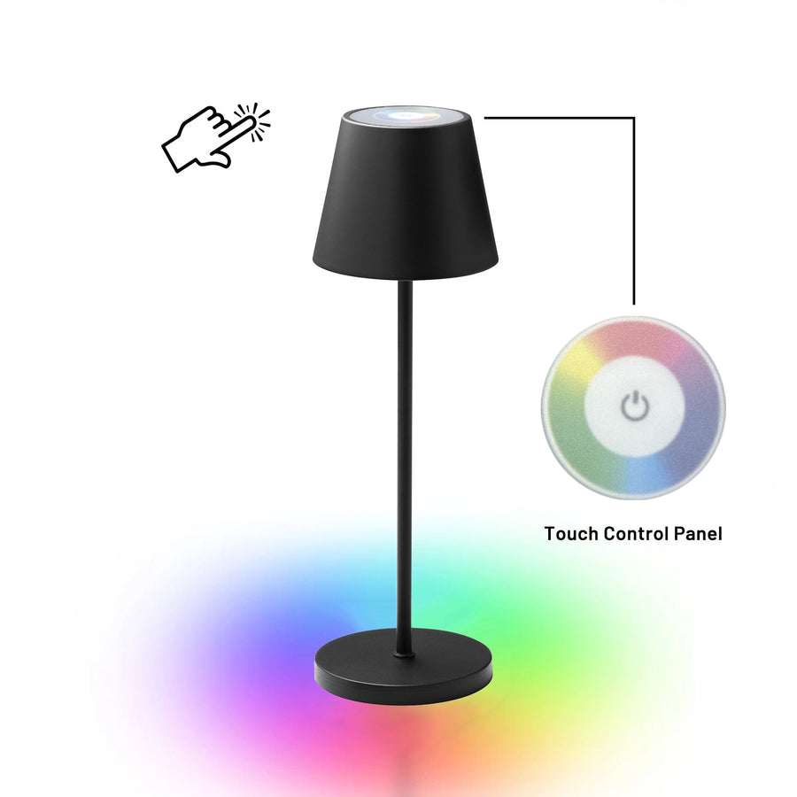 Lexi Lighting Enoki Portable RGB Table Lamp with Touch Dimmer - Black