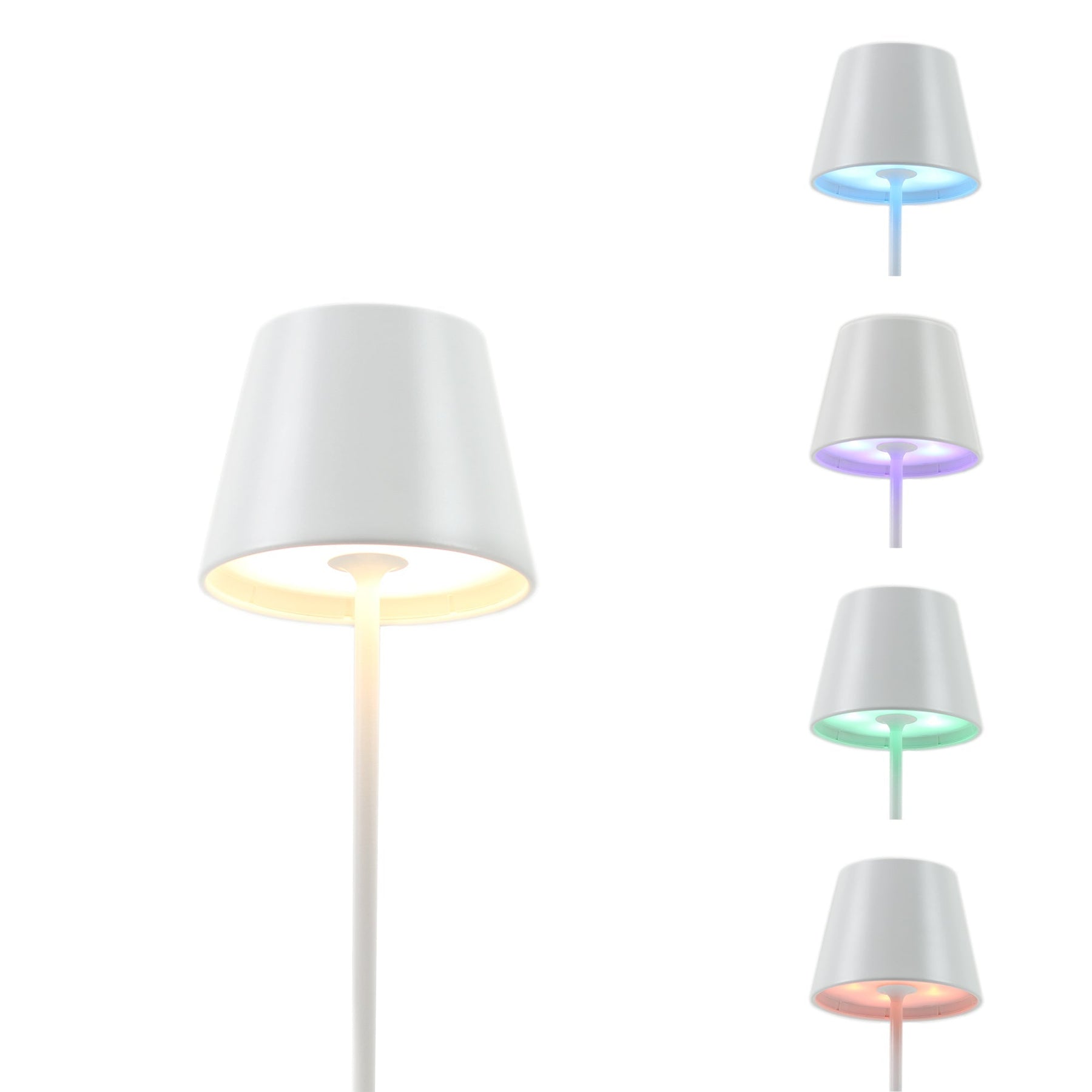 Lexi Lighting Enoki Portable RGB Table Lamp with Touch Dimmer - White