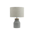 Sophie Table Lamp - Industrial Concrete Base, Drum Shade, 41H x 25W x 25D cm - SuperSaverAU - view 2