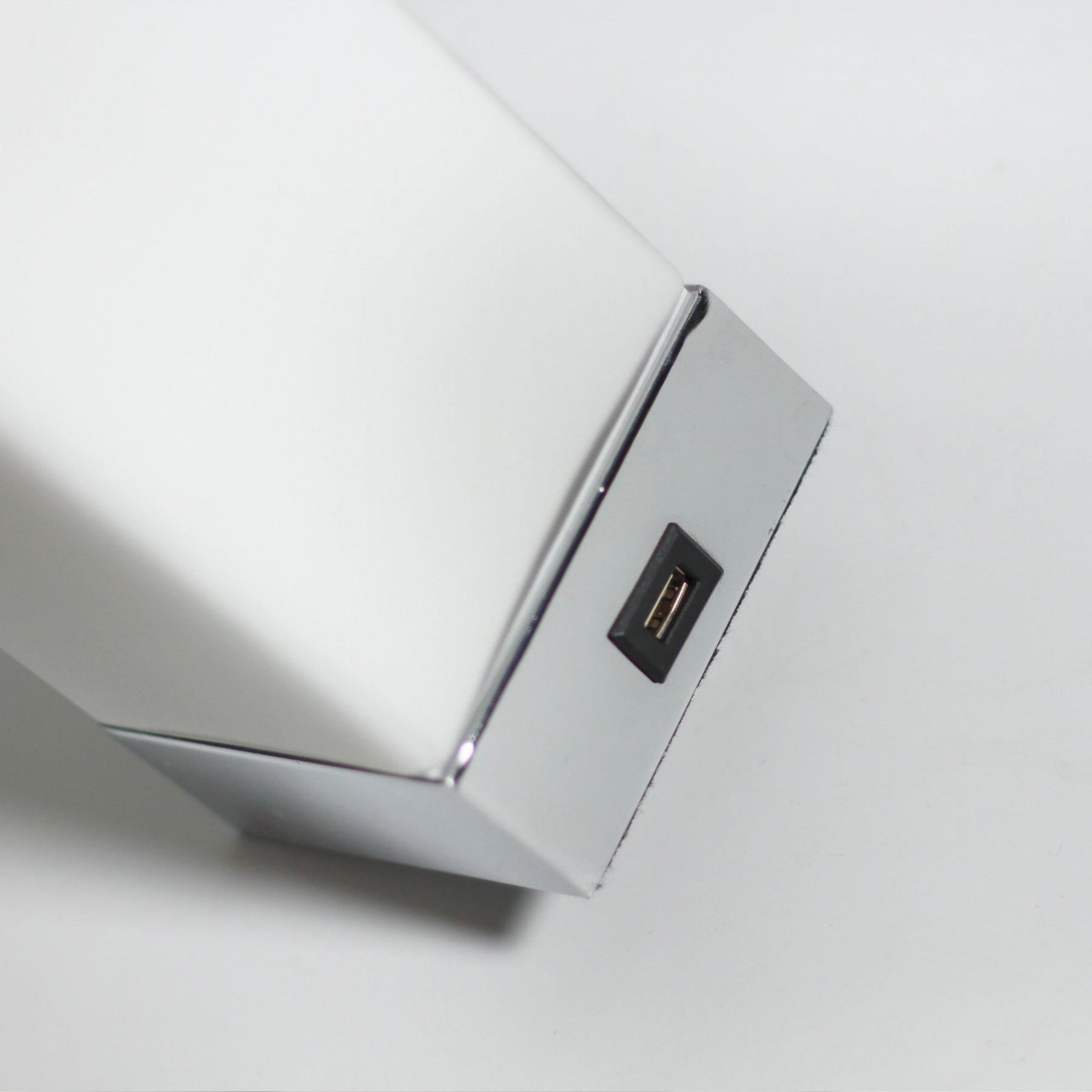 Jessica Rectangle Touch Lamp 23H x 10W x 10D with USB Port, Opaque Glass Shade - SuperSaverAU - view 1