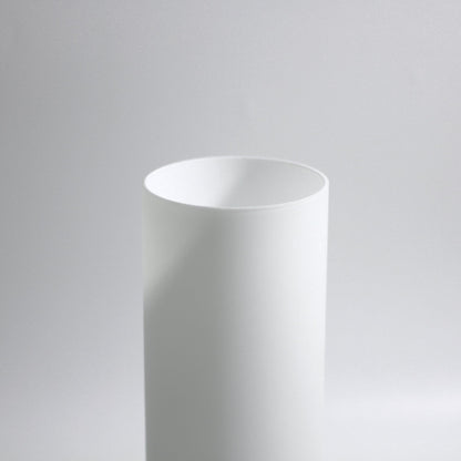 Julie Cylinder Touch Lamp 30H x10W x10D with USB Port, Opaque Glass Shade