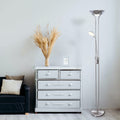 Buckley Dimmable LED Mother & Child Floor Lamp 180cm Satin Chrome, 2 Lights - SuperSaverAU - view 1