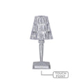 Eugenia Touch Table Lamp, 26H x 12W x 12D cm, Clear Acrylic, Battery Operated - SuperSaverAU - view 1
