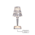 Eugenia Touch Table Lamp, 26H x 12W x 12D cm, Clear Acrylic, Battery Operated - SuperSaverAU - view 5