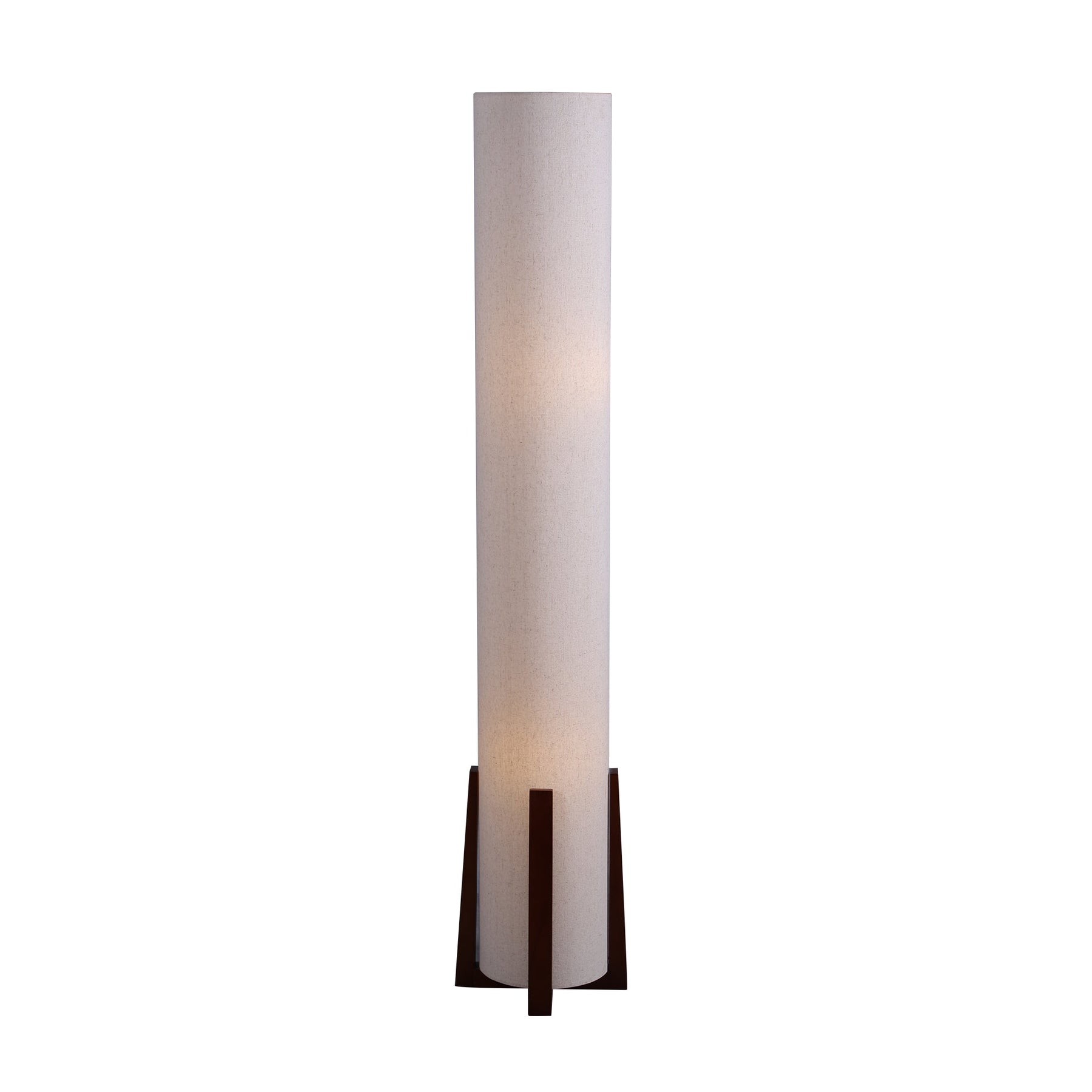 Premium Esme Floor Lamp with Wood Base & Natural Fabric Shade