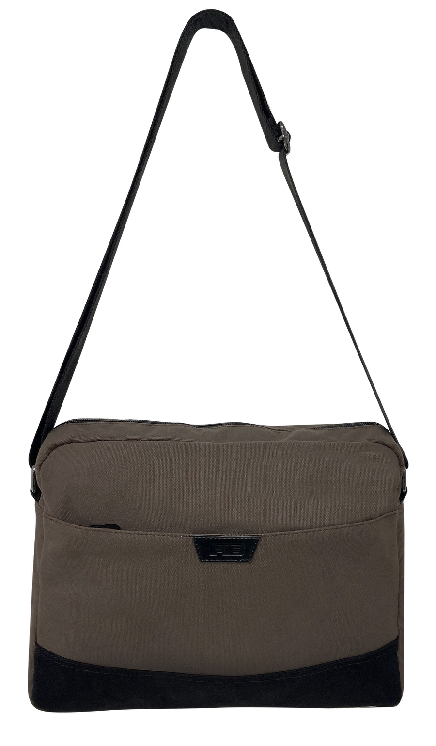FIB Byron Brown Canvas Laptop Messenger Bag 13 Inch