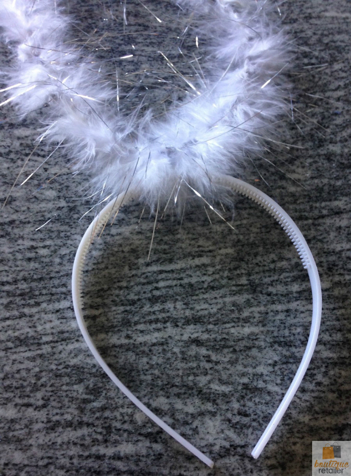 Premium Angel Halo Headband with White Feathers