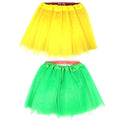 Premium Yellow & Green Tulle Ballerina Tutus - 2 Pack, Small