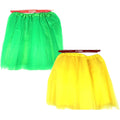 2x Tulle Ballerina Tutu, Yellow & Green – Medium, 3-Layer Adult Costume Australia Day - SuperSaverAU - view 1