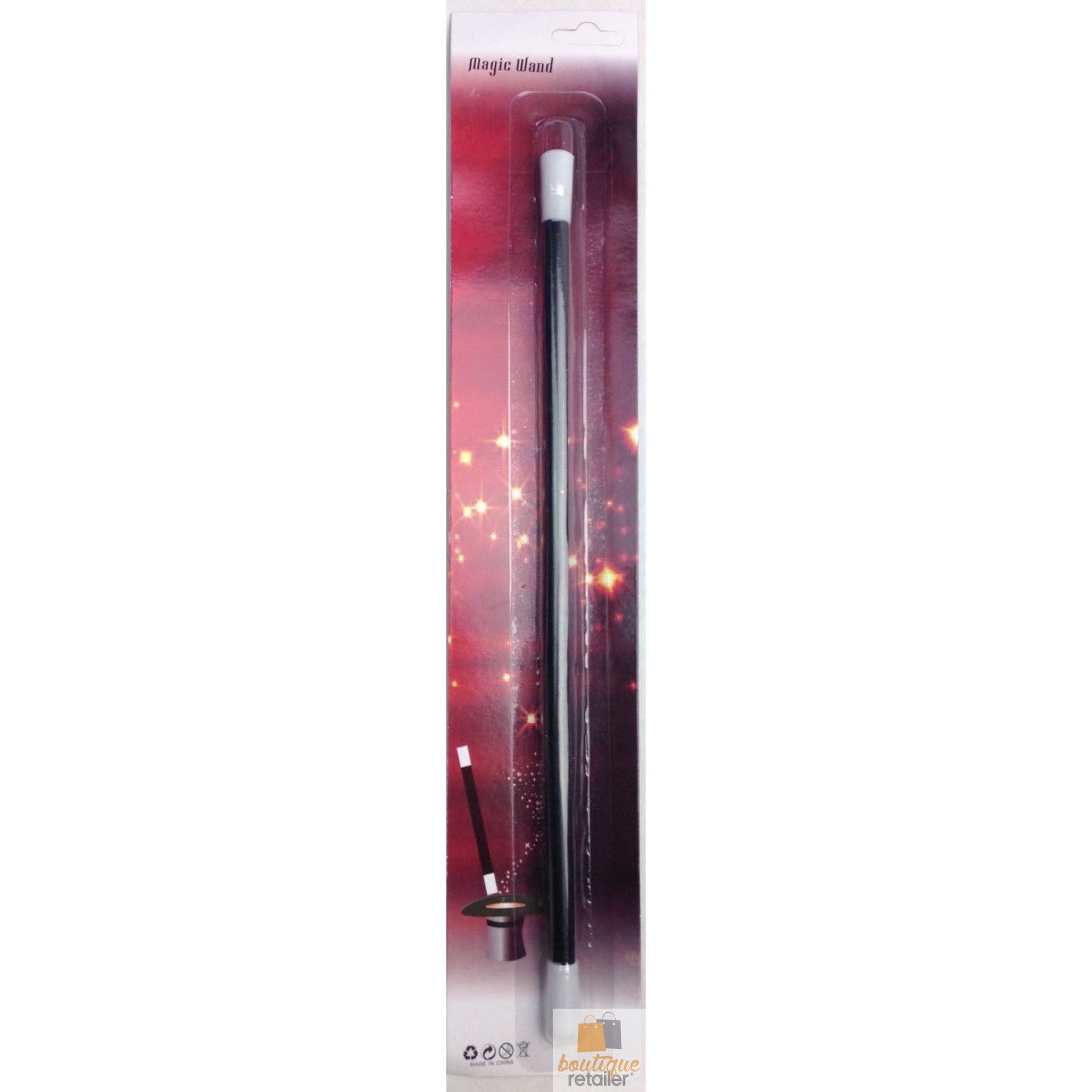 Black MAGIC WAND Magicians Wizard Costume Prop Party Accessory 30cm Length - SuperSaverAU - view 3