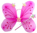 Girls Kids Angel Fairy Butterfly Wing Fancy Princess Party Costume - Hot Pink - SuperSaverAU - view 1
