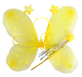 Girls Kids Angel Fairy Butterfly Wing Fancy Princess Dress Up Party Costume Prop - Yellow - SuperSaverAU - view 1