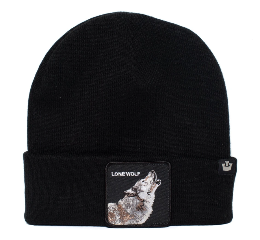 Goorin Lone Wolf Beanie Hat - Black
