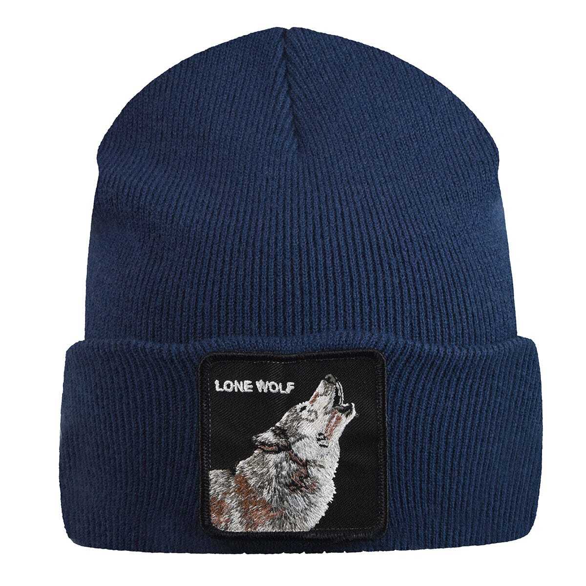 Goorin Lone Wolf Beanie Hat - Navy
