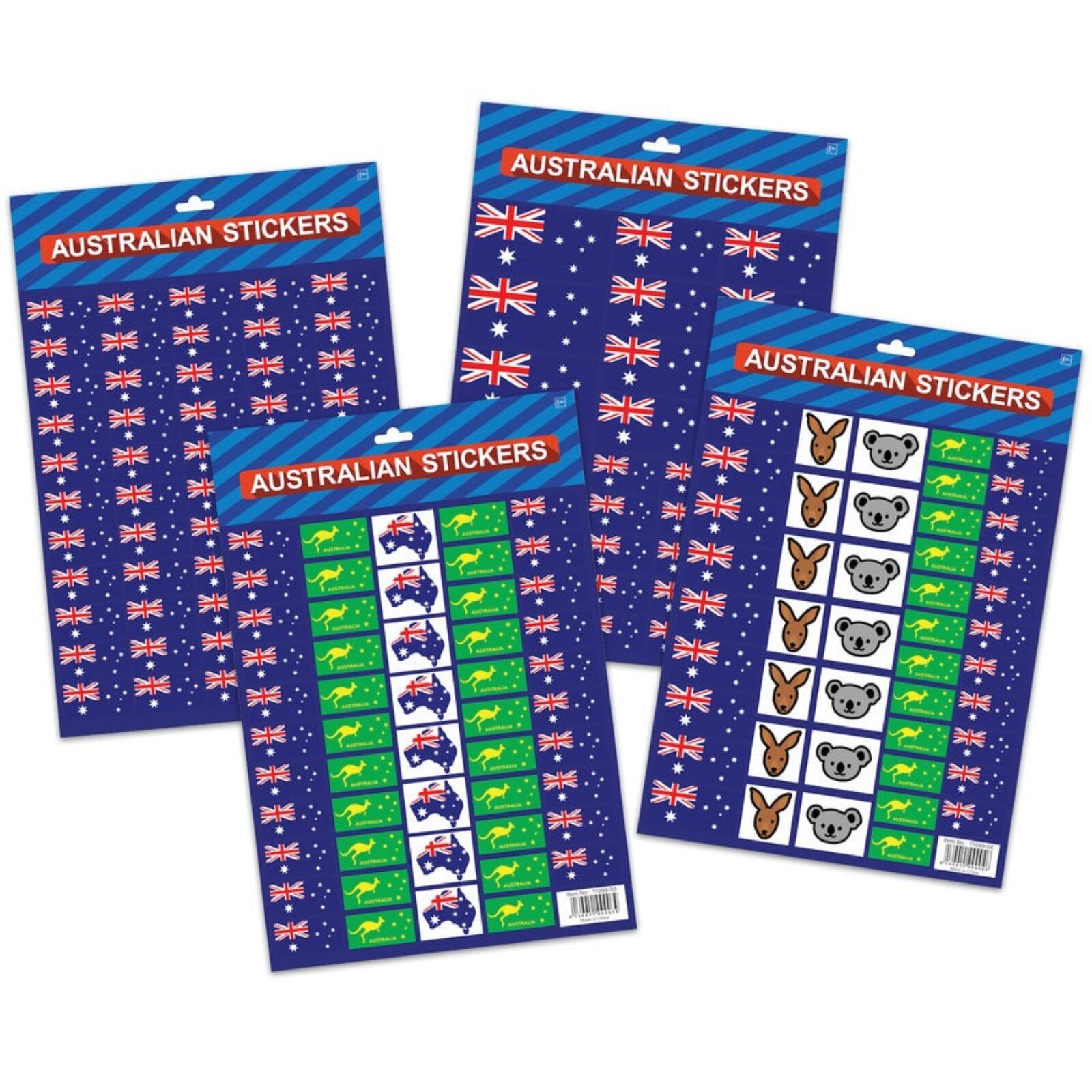 Premium Australian Flag Stickers - 4 x A4 Sheets