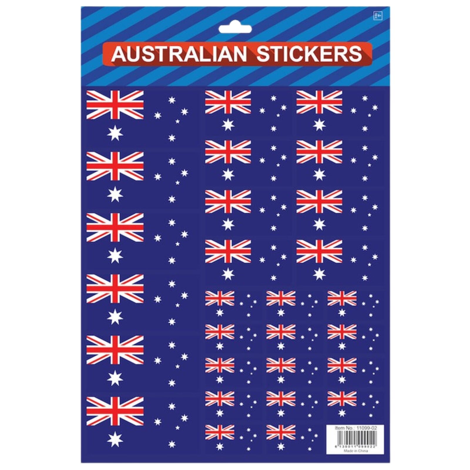 Premium Australian Flag Stickers - 4 x A4 Sheets