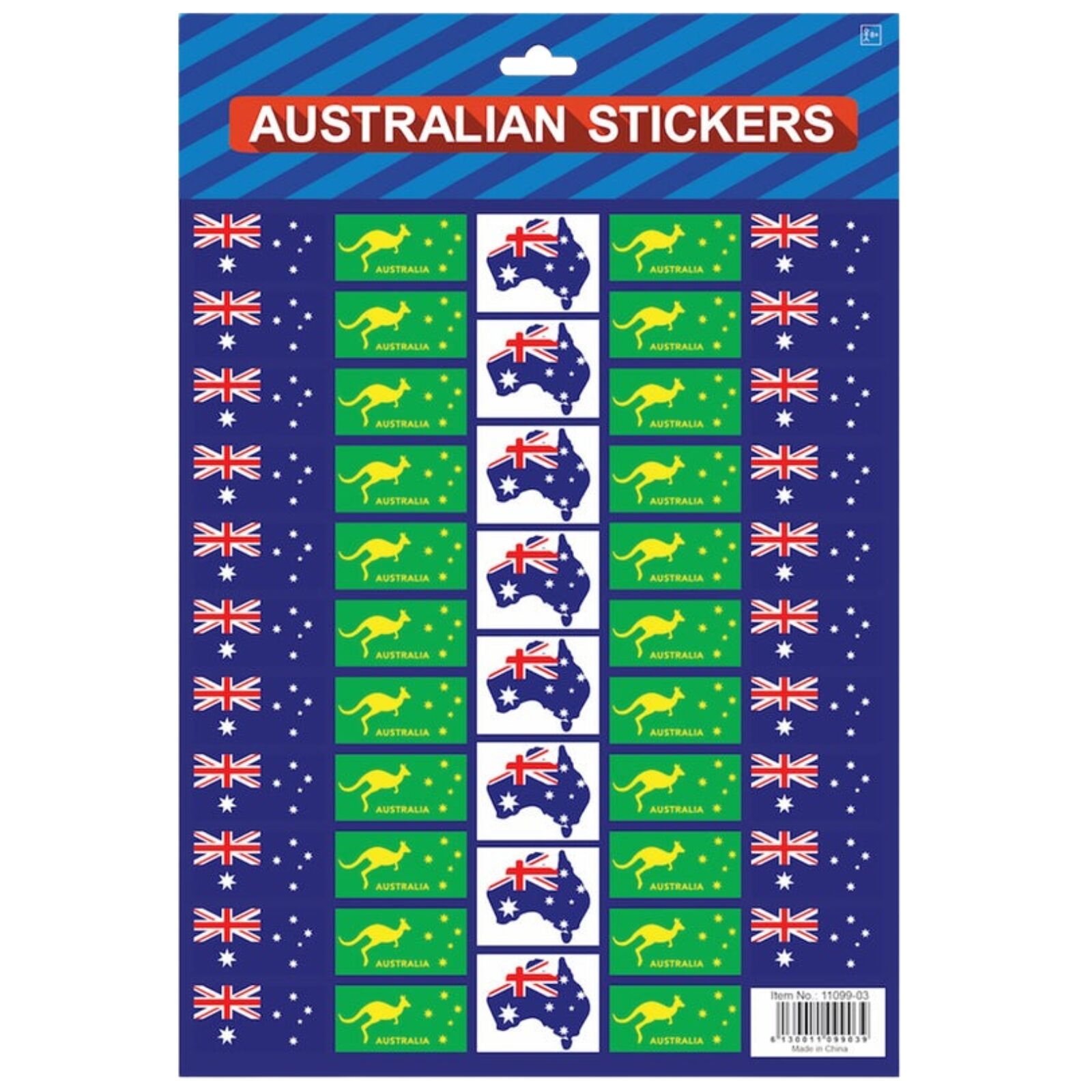 Premium Australian Flag Stickers - 4 x A4 Sheets