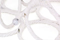 Premium 28 Hole Scarf Hanger Organiser with Swivel Hook - White
