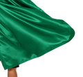 Premium Long Satin Costume Cape - Green, 166cm