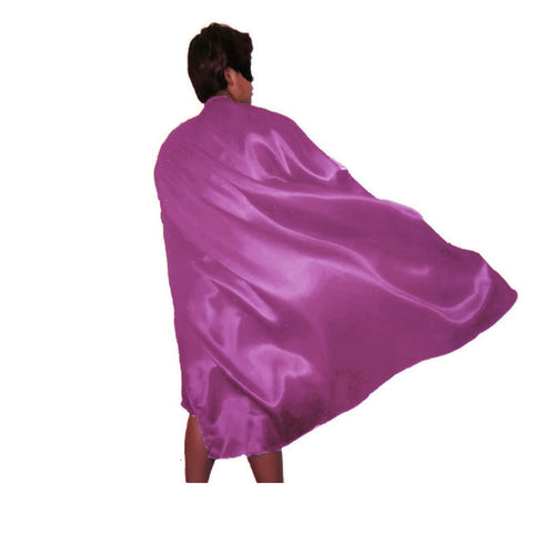 Premium Long Satin Costume Cape - Hot Pink, 166cm