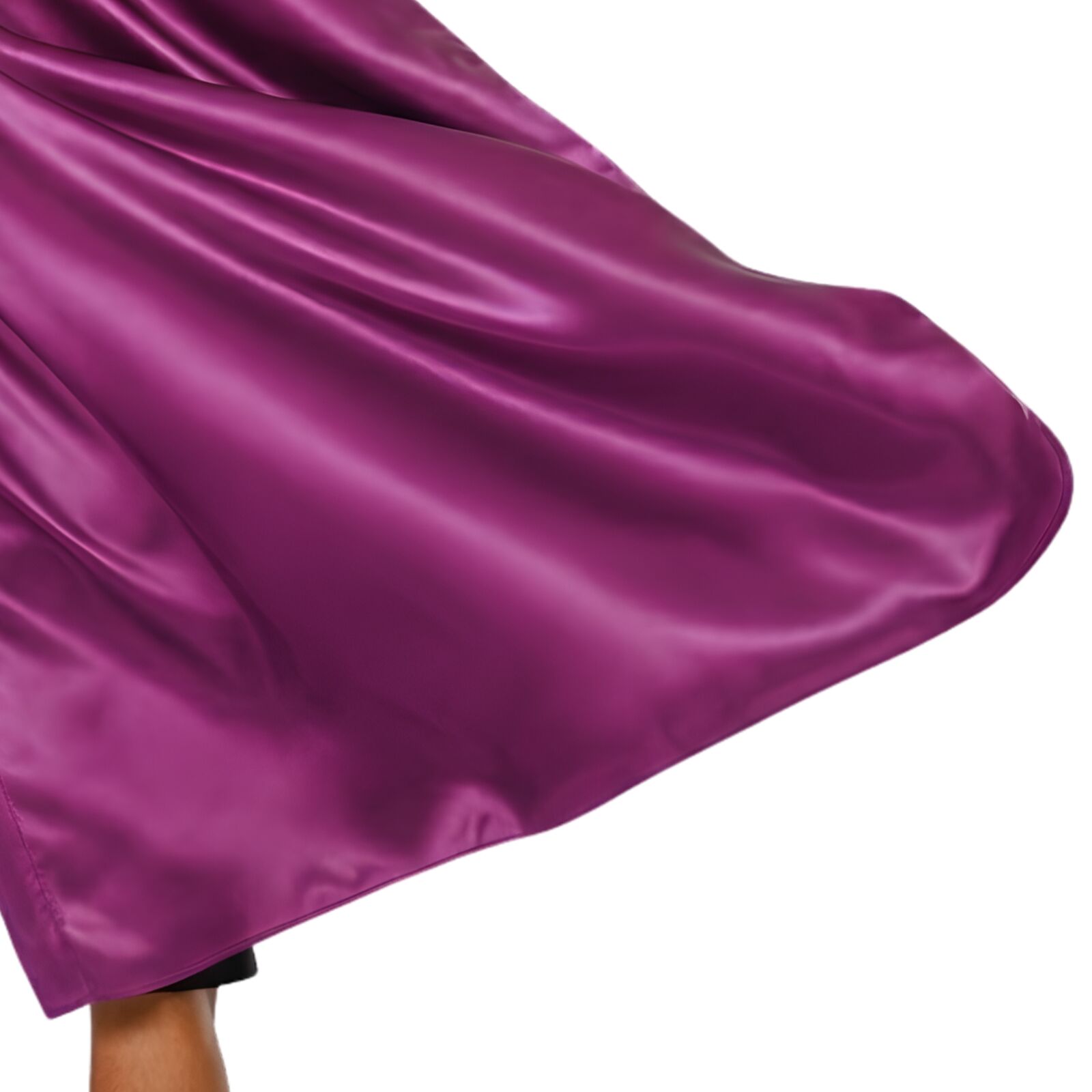 Premium Long Satin Costume Cape - Hot Pink, 166cm