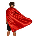 Premium Long Satin Costume Cape - Red, 166cm