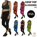 Premium Women's Red Crop Top and Legging Set Sport Party Outfit