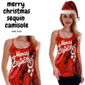 Womens Christmas Sequin Singlet Camisole - One Size Fits Most - SuperSaverAU - view 4