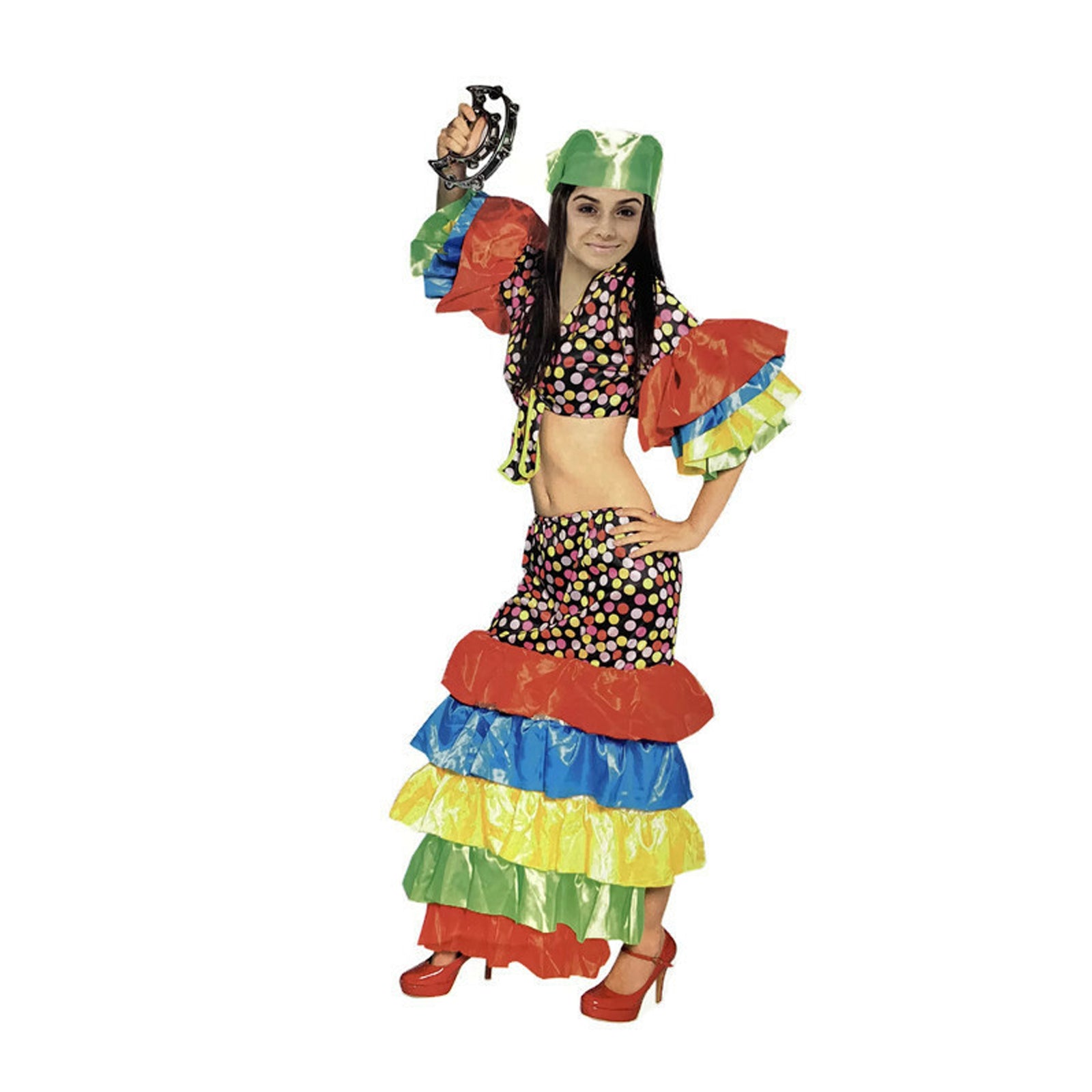 Womens Flamenco Dancer Costume Spanish Rumba Fancy Dress - SuperSaverAU - view 1
