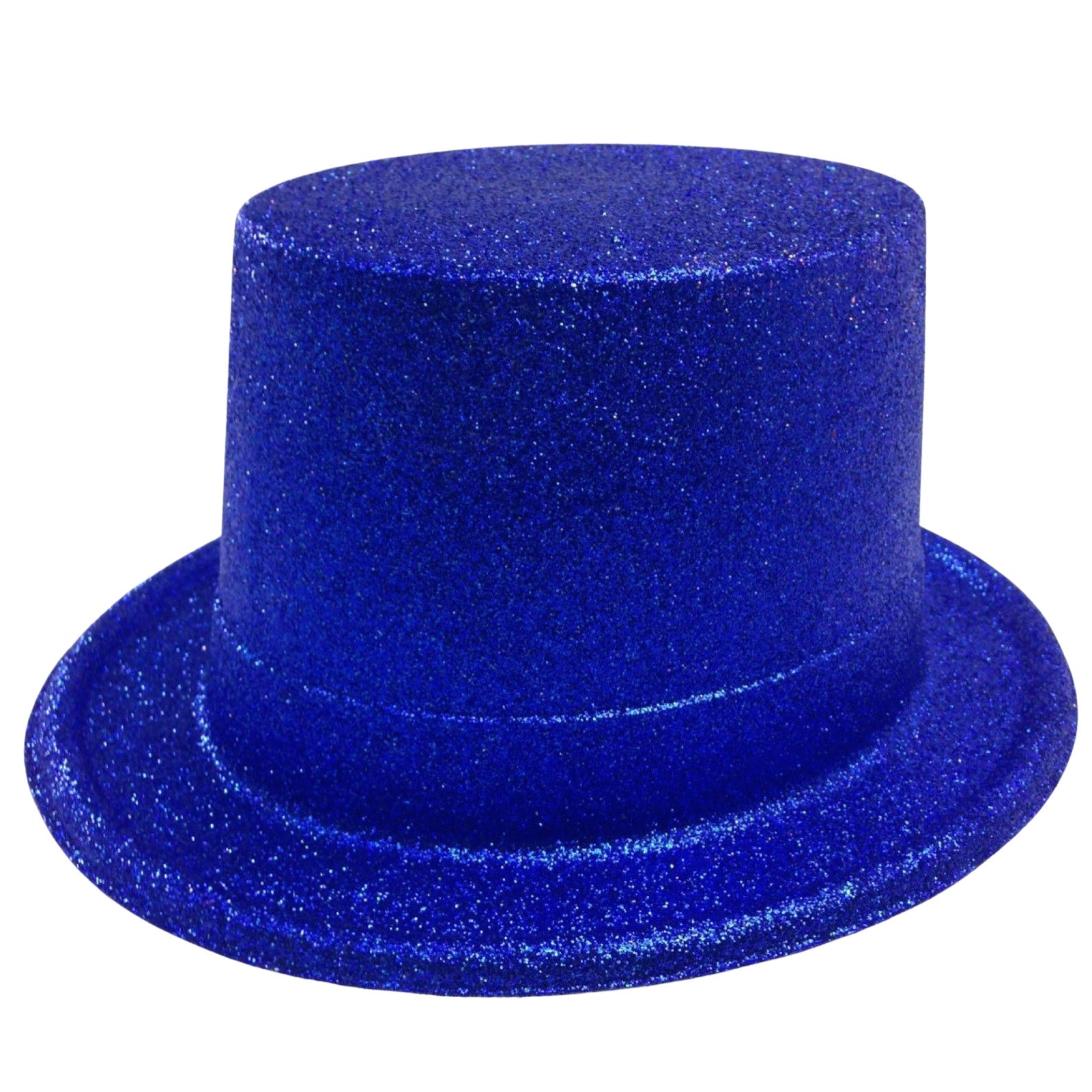 Premium Glitter Top Hats - Blue, 12 Pack