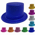 Premium Glitter Top Hats - Mixed Colour, 12 Pack