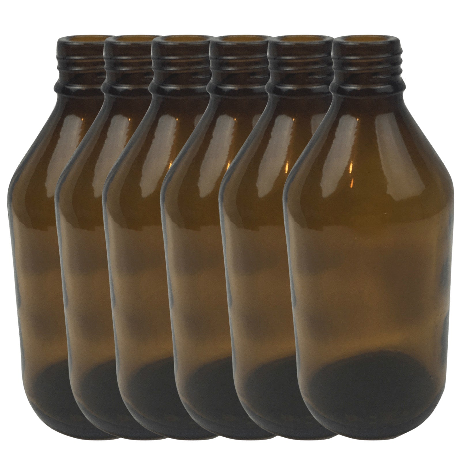 Premium Brown Glass Plinking Target Bottles without Lids - 600ml, 12 Pack