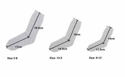 12x Pairs SCHOOL SOCKS Plain Cotton Rich Girls Boys School Uniform BULK - Black 13-3