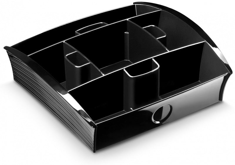 CEP Tea Coffee Storage Organizer Tray - Black, 216x205x68mm, Recyclable - SuperSaverAU - view 2