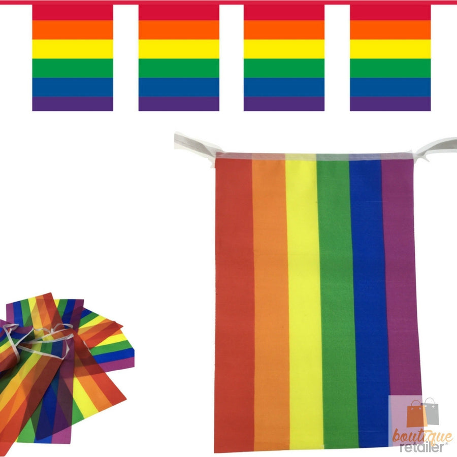 Premium Rainbow Bunting Flag Party Banner - 3.6m