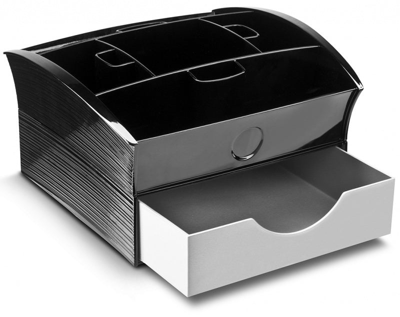 Premium CEP Deluxe Tea & Coffee Storage Organiser Tray - Black