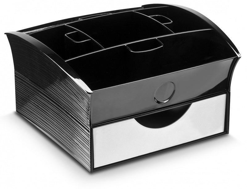 Premium CEP Deluxe Tea & Coffee Storage Organiser Tray - Black