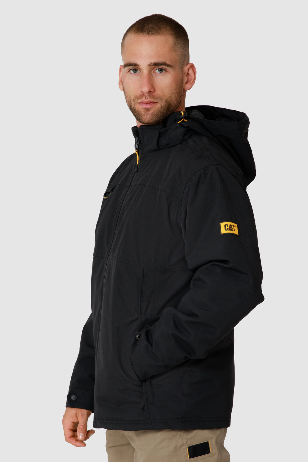 Caterpillar Chinook Waterproof Zip Hooded Jacket - Black - 3XL